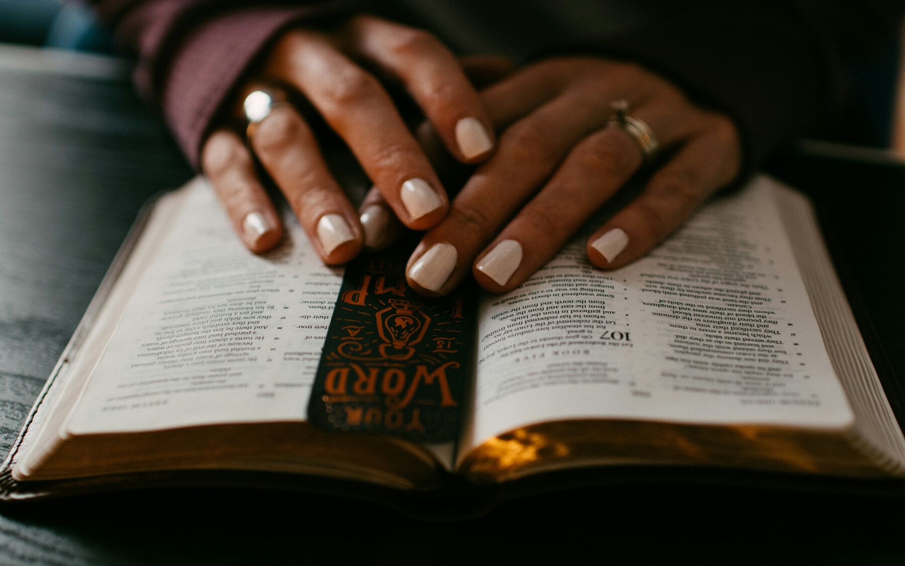 Hands and bible