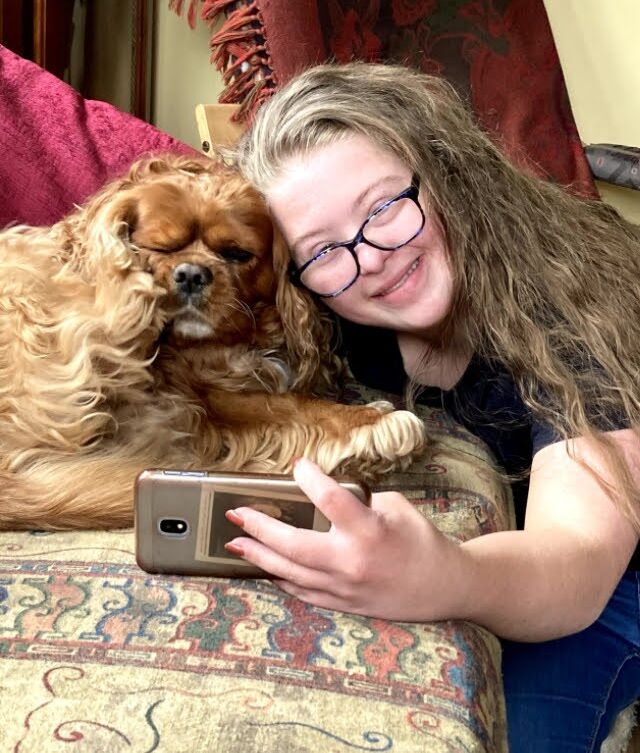 Hannah Wilson with her dog