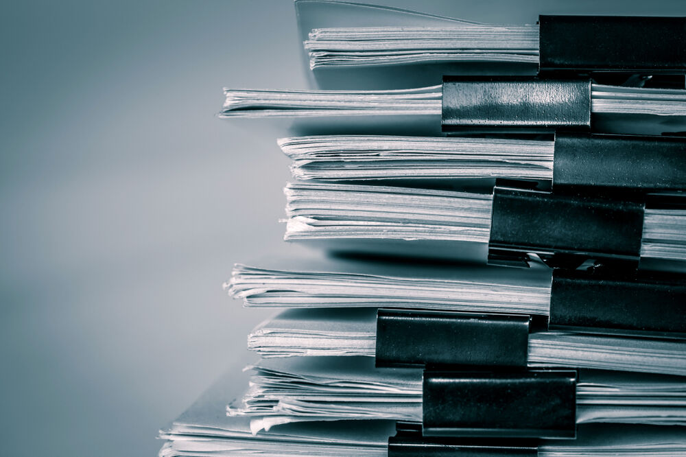 Papers documents pile of letters medium
