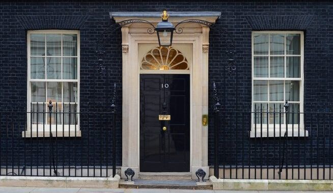 Downing Street No 10 door