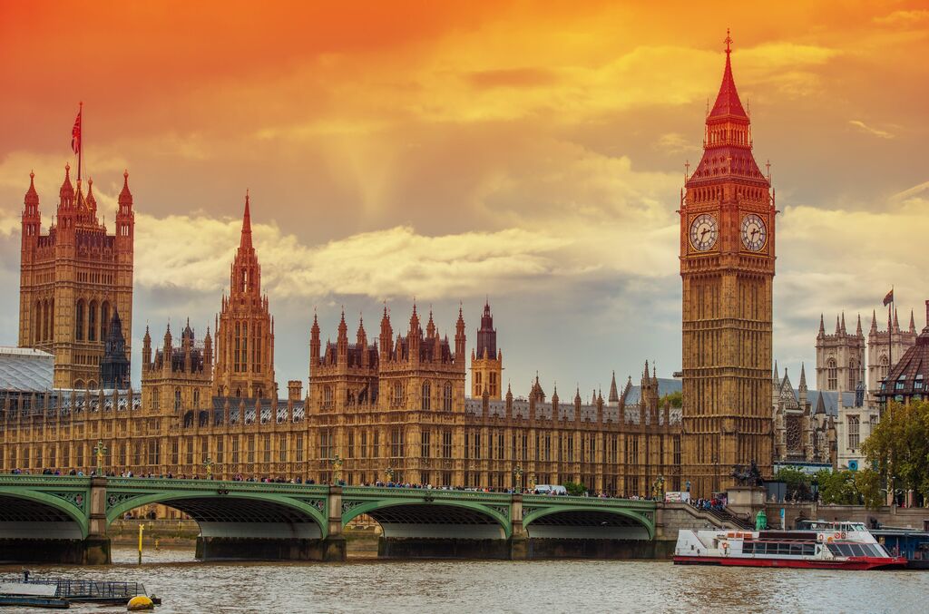 House of Lords at sunset