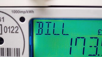 Picture of electricity meter with price