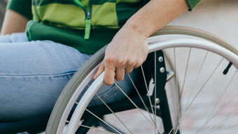 Wheelchair woman