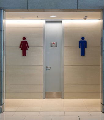 Toilet signs female male