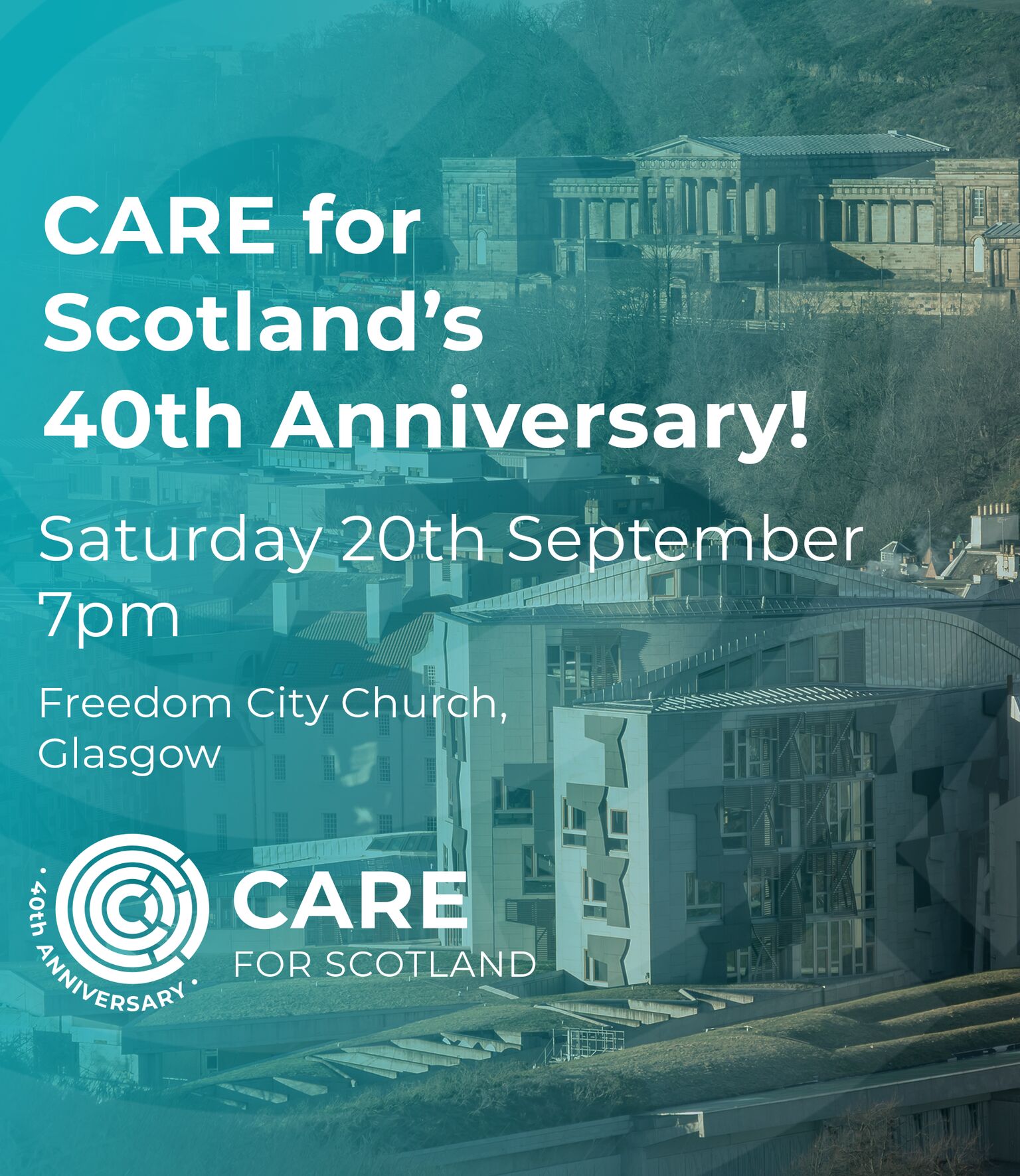 Save The Date CARE 40th in Scotland