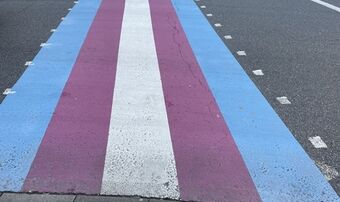Trans themed crossing
