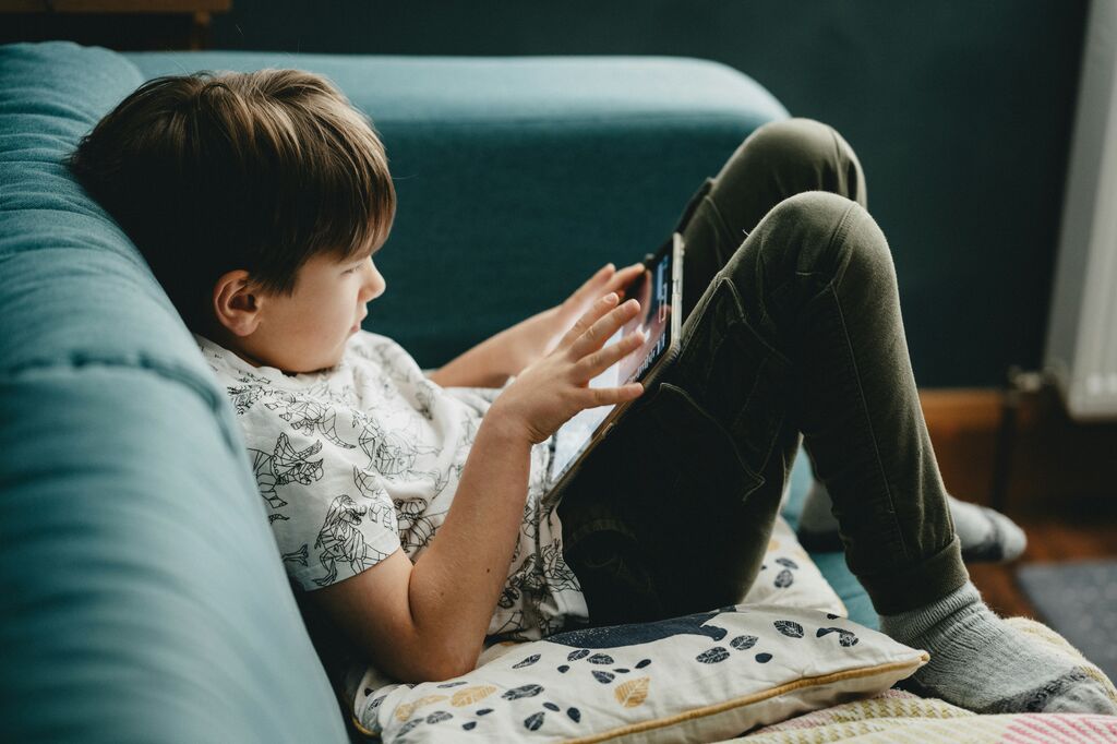 Child on tablet