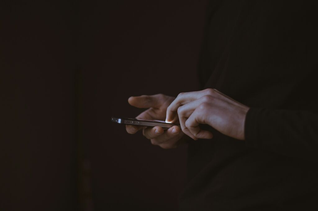 Phone in darkness
