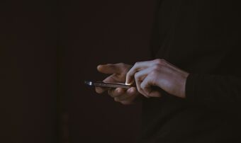 Phone in darkness