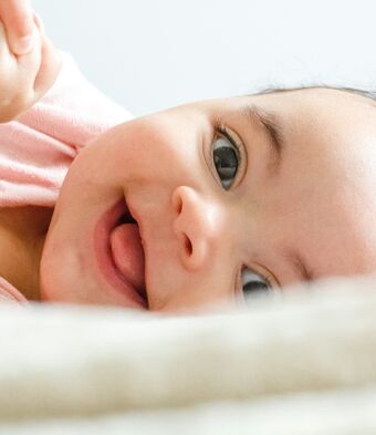 Photo of baby smiling