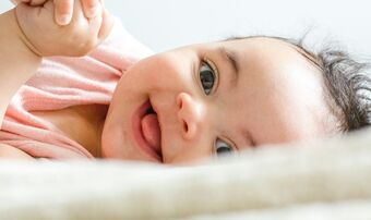 Photo of baby smiling