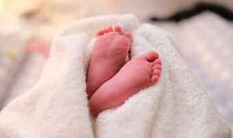Newborn baby feet