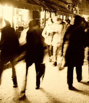 People crowd passing