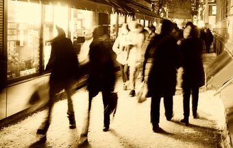 People crowd passing