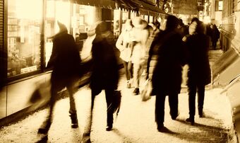 People crowd passing