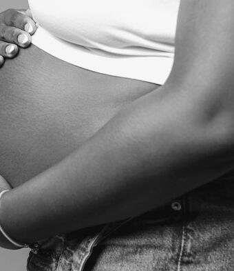 Pregnancy pregnant bump black and white