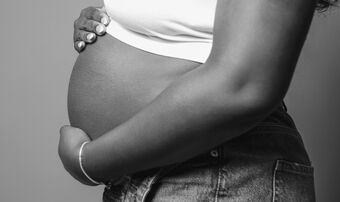 Pregnancy pregnant bump black and white