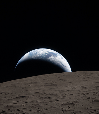 Artemis II Earthset moon space