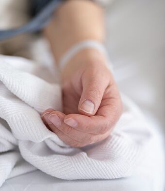 Hand hospital medical dying