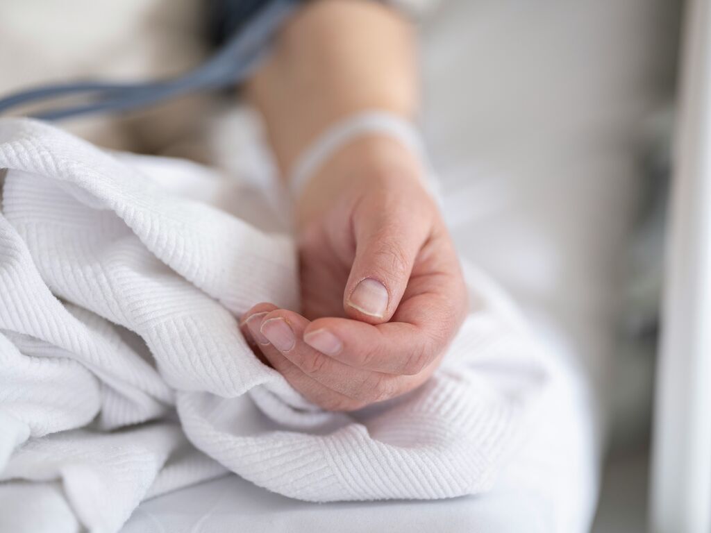 Hand hospital medical dying