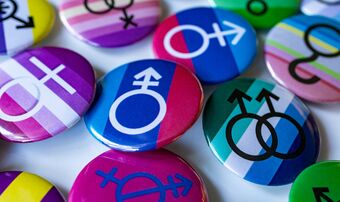 Transgender pride buttons badges