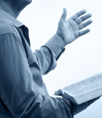 Preacher Bible street evangelist