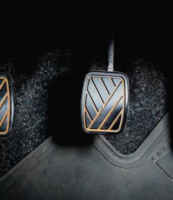 Car pedals brake