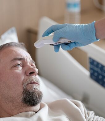 Man hospital bed