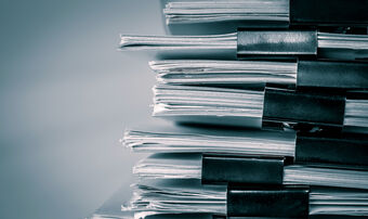 Papers documents pile of letters medium