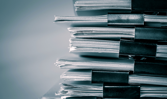 Papers documents pile of letters medium