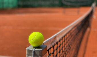 Tennis court ball net