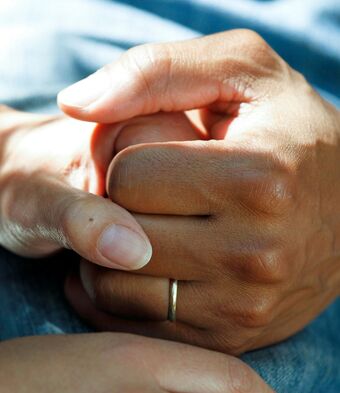 Hands care hospital old age