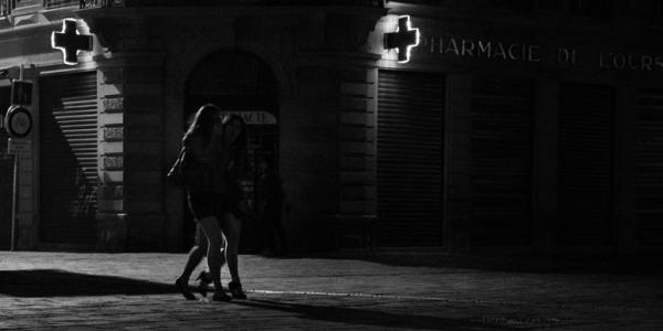 Flickr Thomas Simon Silhouette of girls walking street 0